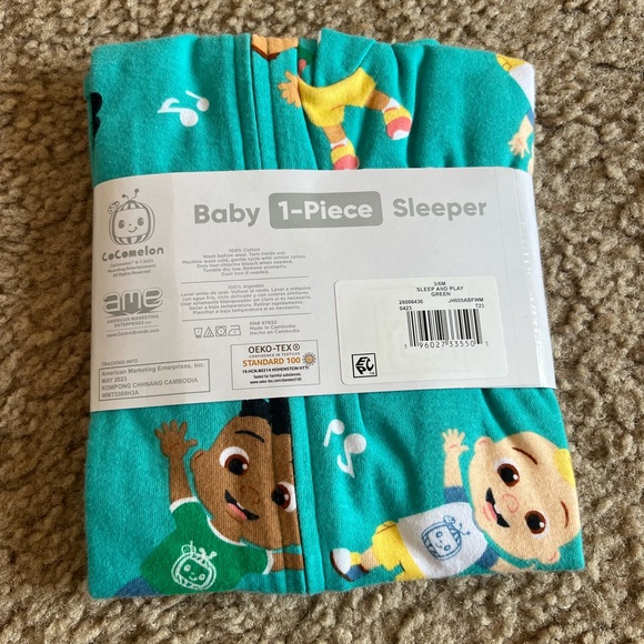 Disney Baby One Piece Cocomelon Sleeper Size 3-6 months New. - Picture 2 of 4